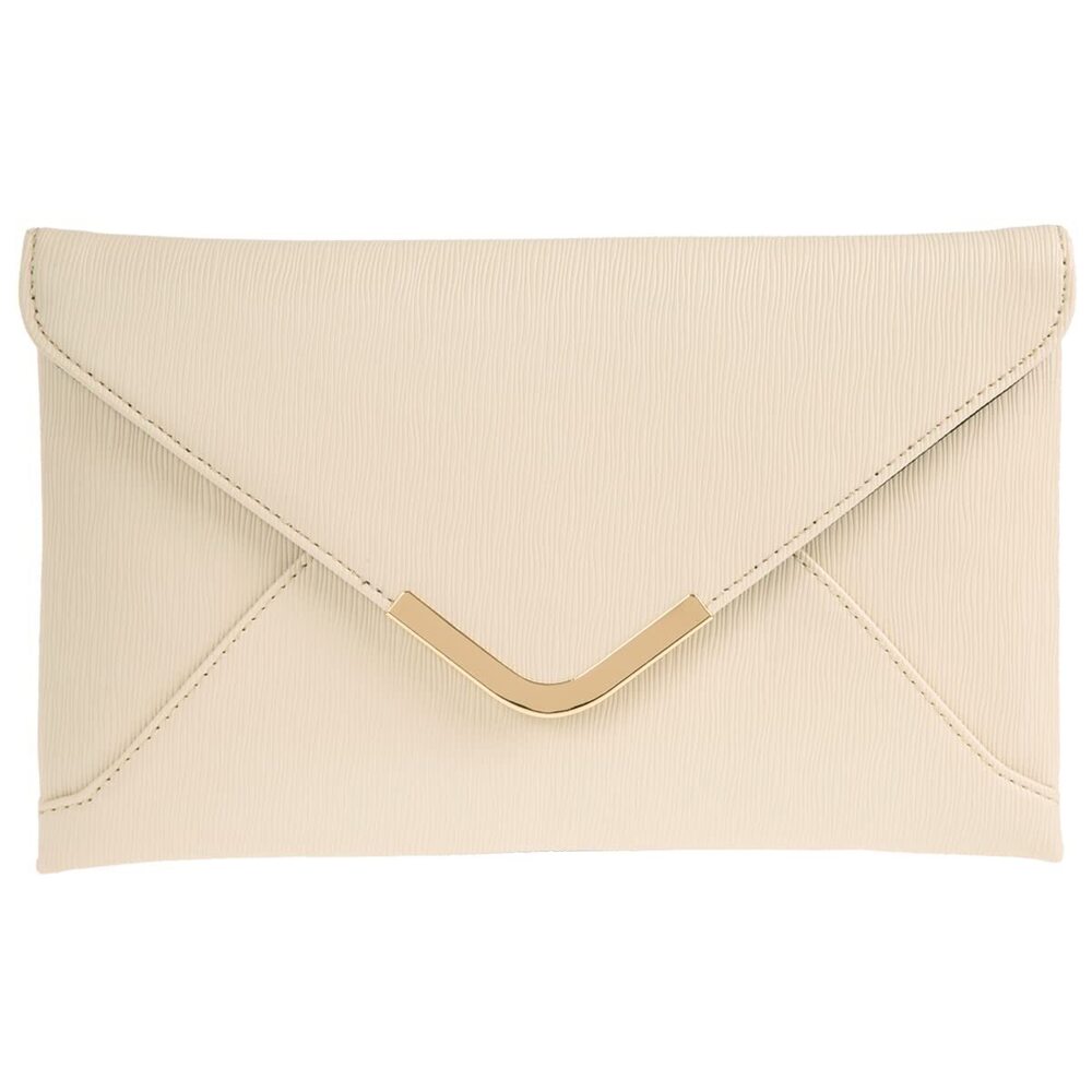2933 Faux Leather Envelope Clutch,Beige43